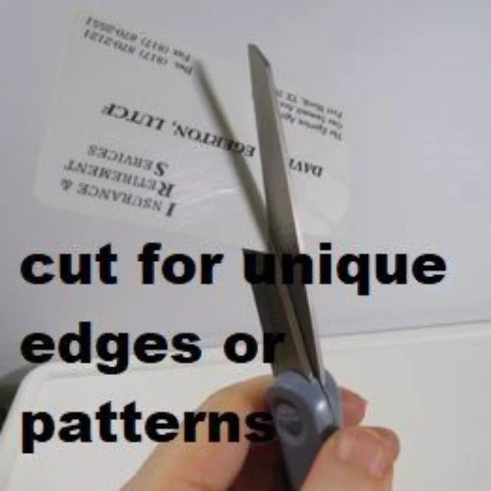 Plastic BUSINESS CARDS FOR CRAFTS - flexible, cut-able, masking, templates, etc.
